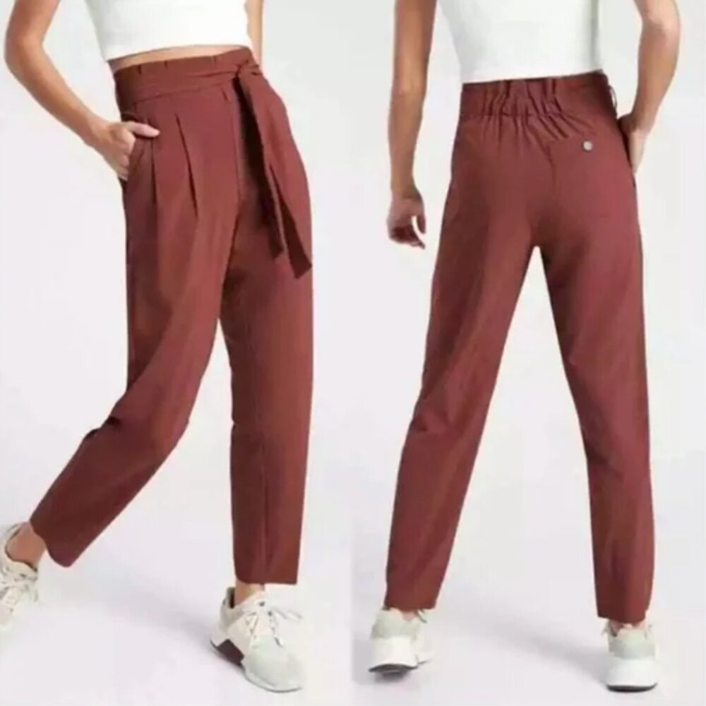 Athleta | Skyline Pant II Cognac Brown Rust Brown Red Casual Pants | Size 6